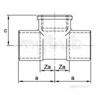 Endex End Feed Fittings -  Endex N30r Fi Rb Tee 35x35x1/2 84640