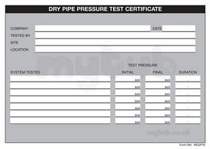 Regin Products -  Regin Regp70 Dry Pipe Pressure Test Pad