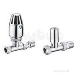 Pegler TRVs -  Terrier 1/2 Inch X15mm Str Trv And Ls Pack Cp