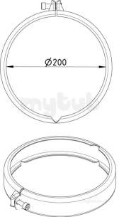 Blucher Europipe Range -  Blucher Pipe Joint Clamp 200mm 847.200.200