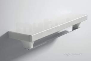 Eastbrook Towel Rails -  Alento Ceramic Shelf And Steel Towel Rail 550mm White 85.0018