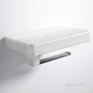 Eastbrook Towel Rails -  Alento Ceramic Shelf And Toilet Roll Holder White 85.0020