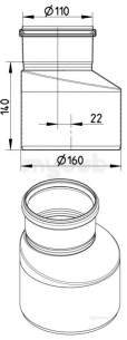 Blucher Europipe Range -  Blucher 110x160mm Increaser For Europipe