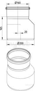 Blucher Europipe Range -  Eccentric Increaser 160-200mm 316g Ss