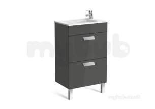 Roca Furniture and Vanity Basins -  Debba Compact Unik 500mm Unit 2drw White