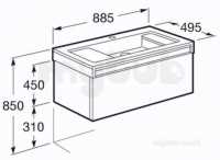 Roca Sanitaryware -  Roca Stratum Base 1085 American Walnut