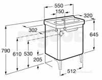 Roca Furniture and Vanity Basins -  Dama-n 450mm 1 Door Base Unit Right Hand Mt Wht