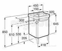 Roca Furniture and Vanity Basins -  Dama-n 450mm 1 Door Base Unit Left Hand Khaki