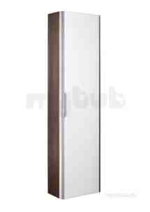Roca Furniture and Vanity Basins -  Dama-n Column Unit And Mirror Right Hand Dark Wood
