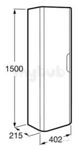 Roca Furniture and Vanity Basins -  Dama-n Reversible Column Unit Dark Wood
