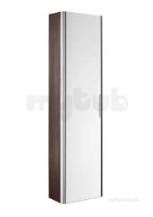 Roca Furniture and Vanity Basins -  Dama-n Column Unit And Mirror Left Hand Dark Wood