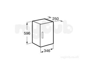 Roca Furniture and Vanity Basins -  Debba Compact Column Unit White 856838806