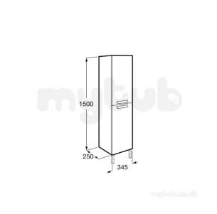 Roca Furniture and Vanity Basins -  Roca Debba 1500mm Cabinet Wenge 856844154