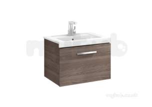 Roca Furniture and Vanity Basins -  Prisma 600mm 1 Drawer Unit Textured Ash