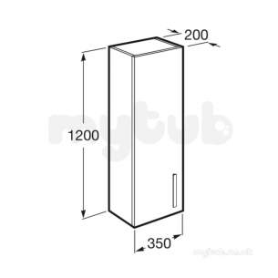 Roca Furniture and Vanity Basins -  Prisma 1200mm Column Unit Gloss White