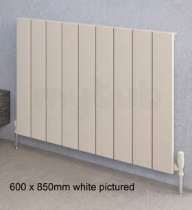 Eastbrook Towel Rails -  Rosano 1800 X 375 Aluminium Radiator Matt Black 86.0006