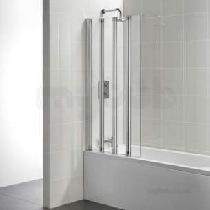 Trevi Shower Enclosures -  Iconnect Bathscreen 4 Panel 800mm Cl/sl