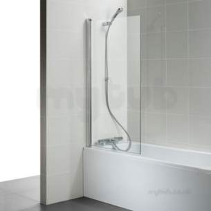 Trevi Shower Enclosures -  Connect T9923 Angle 80 Bath Screen Sil/clr