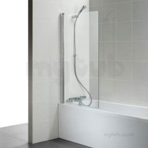 Trevi Shower Enclosures -  Connect T9923 Angle 80 Bath Screen Sil/clr T9923eo