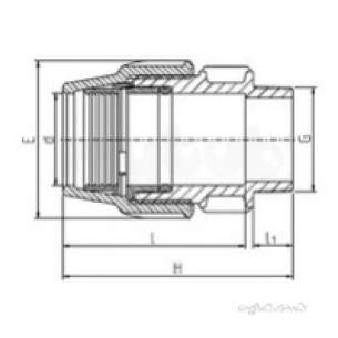 Plasson Fittings -  90x3 Plasson Male Adap Bsp Thd 7020