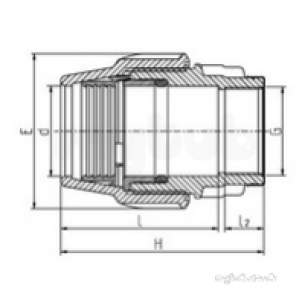Plasson Fittings -  110 X 3 Plasson Fem Adap Bsp Thd 7030