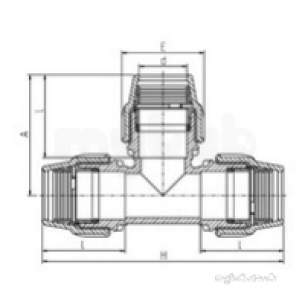 Plasson Fittings -  90mm Plasson 90 Deg Tee 7040 87040kkk