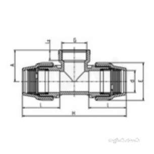 Plasson Fittings -  110x4 Plasson Tee Fi Offtake 7140