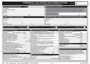 Regin Products -  Regin Regpc2 Gas Test/purge Record Pad