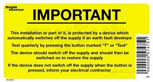 Regin Products -  Regin Regep29 Safety Device Label 8