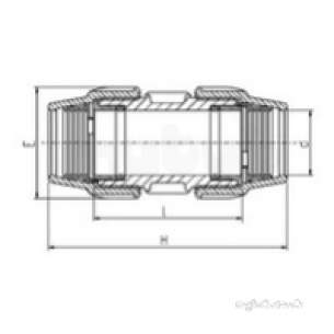 Plasson Fittings -  110mm Plasson Repair Slip Coupling 7610