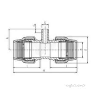 Plasson Fittings -  75x3/4 Inch Bsp Plasson Coupling Plus Riser 7810