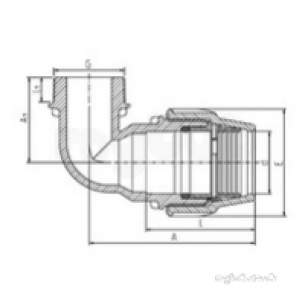 Plasson Fittings -  75x2 1/2 Plasson 90 Elb Poly/mi 7850