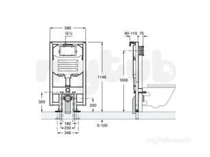 Roca Sanitaryware and Accessories -  Roca Duplo-n Low Flush 890080000