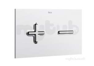 Roca Sanitaryware and Accessories -  Pl6 Dual Operating Panel Matt Chrome