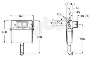 Roca Sanitaryware and Accessories -  Basic Concealed Cistern System 890090200