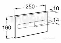 Roca Sanitaryware and Accessories -  Pro Operating Plate P2 Dual Chrome