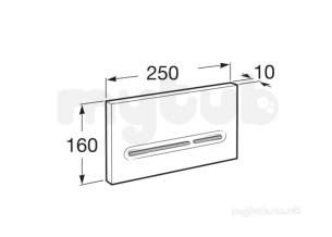 Roca Sanitaryware and Accessories -  Pl5 Dual Operating Panel White 890099000