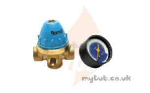 Flamco Sealed System Equipment -  Flexcon 1/2 Inch Adjustable Prv C/w Gauge