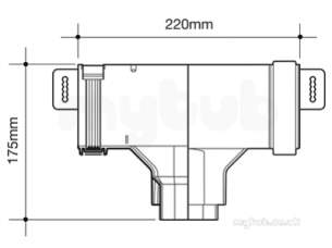 Osma Above Ground Drainage -  8t806b Black 111mm Running Outlet