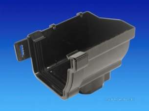 Osma Above Ground Drainage -  8t808b Black 111mm Stopend Outlet Rh