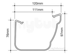 Osma Above Ground Drainage -  8t816b Black Stormline 111mm Flexiclip
