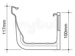 Osma Above Ground Drainage -  8t819w White 111mm Gtter Spprt Bracket