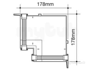 Osma Above Ground Drainage -  8t843b Black 111mm Gutter 90 Deg Int