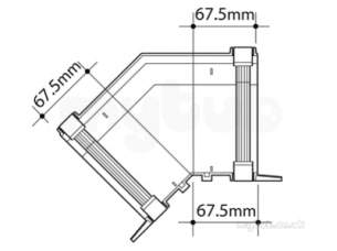 Osma Above Ground Drainage -  8t854b Black 111mm Gutter 45 Deg Ext