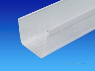 Osma Above Ground Drainage -  8t874w White 111mm Gutter-4 Metre