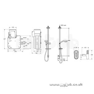 Ideal Standard Showers -  Ideal Standard Trevi Logical T/connect Pumped Thrm Shower