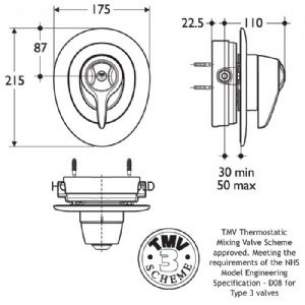 Trevi Compact Thermostatic Shower Valves -  Armitage Shanks Trevi Ctv L6745 Bi Ext Lvr Shower Mixer And Kit-obsolete L6745aa