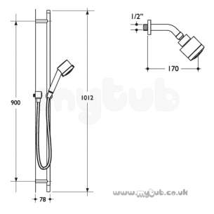 Ideal Standard Showers -  Ideal Standard Trevi L6712 Outline Fixed O/head 3f Chrome Plated Obsolete