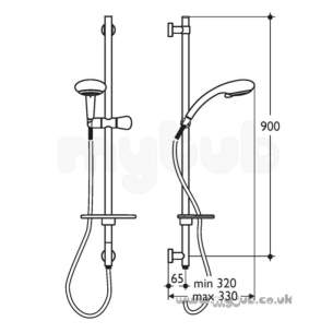 Ideal Standard Showers -  Ideal Standard M/shadow L6804 B/c S/f Shower Kit Cp