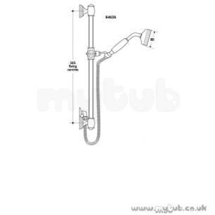 Ideal Standard Showers -  Ideal Standard Trevi E4535 Traditional Slide Bar Kit Mx